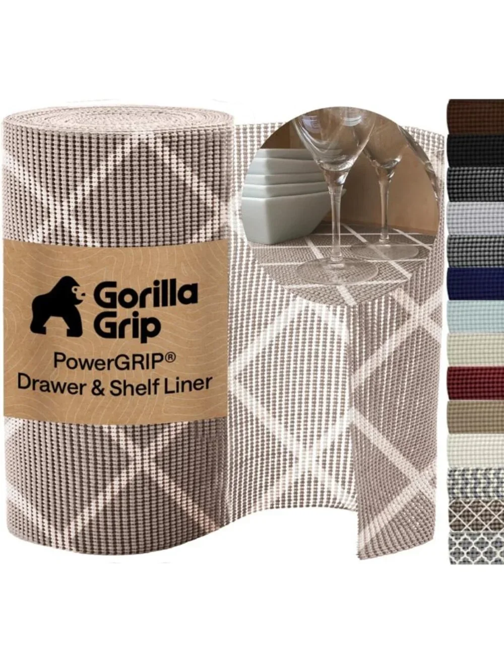 GORILLA GRIP powerGRIP Drawer Shelf and Cabinet Liner-NWT